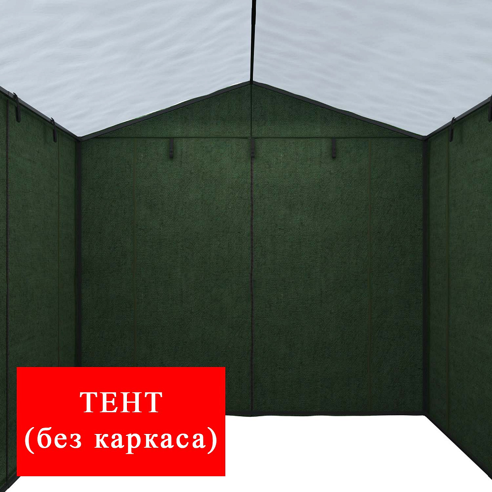 Тент палатки сварщика «МногоТентов» домик 2,5x2,5x2,4 м. (Стены брезент ОП/крыша ткань ПВХ).